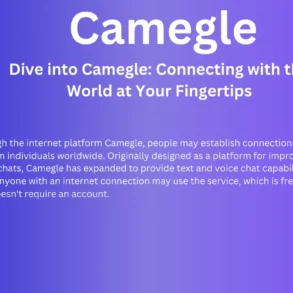 Camegle chat interface showcasing video, text, and voice chat options.